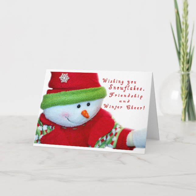 Tarjeta de felicitación para navidades/Snowman y d (Anverso)