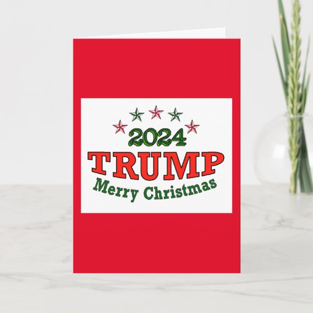 Tarjeta de felicitación para Navidades Trump 2024 (Anverso)