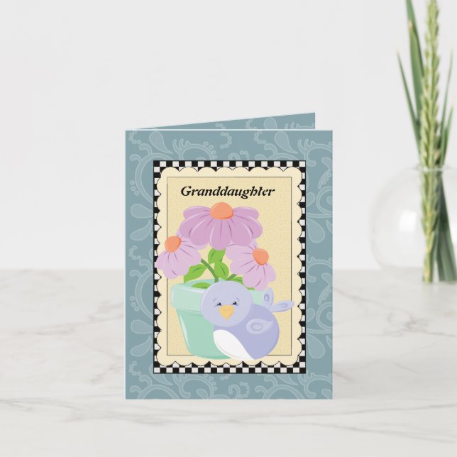 Tarjeta de felicitación para nieta (Anverso)