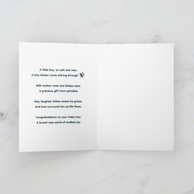 Tarjeta de felicitación para niño (Interior)