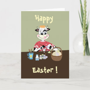 Tarjeta de felicitación para niños con huevos de P