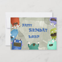 Tarjeta de felicitación para niños de cumpleaños f