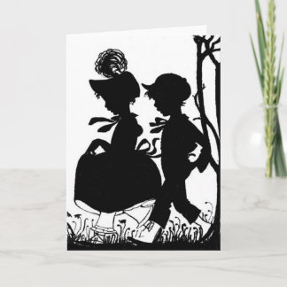 Tarjeta de felicitación para niños de Silhoutte en