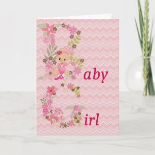 Tarjeta de Felicitación para Nueva Bebé Niña