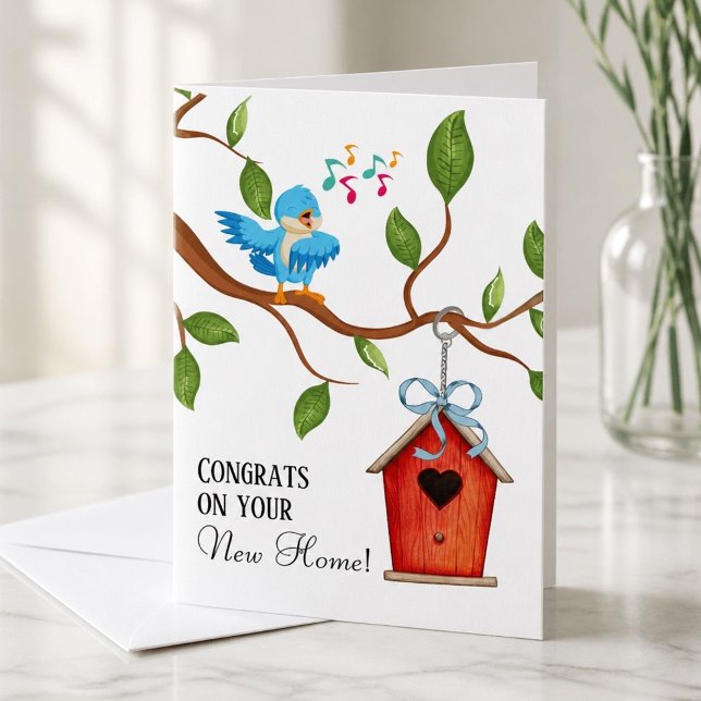 Tarjeta de felicitación para nueva casa de Pájaro  (Subido por el creador)