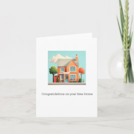 Tarjeta de felicitación para nueva casa, tarjeta d