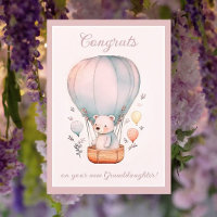 Tarjeta de felicitación para nueva nieta