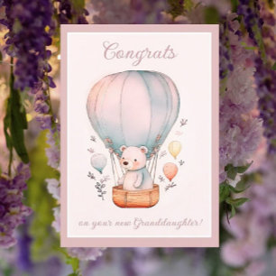 Tarjeta de felicitación para nueva nieta