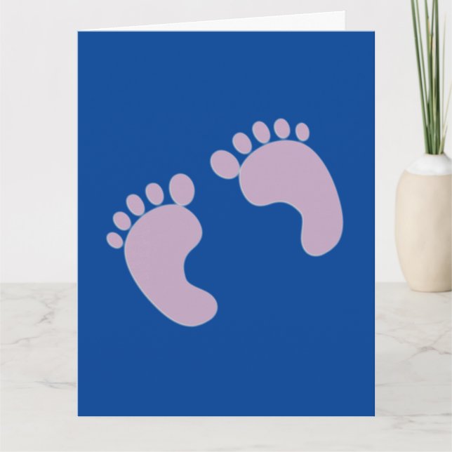 Tarjeta de Felicitación para Nuevo Bebé Niño (Anverso)