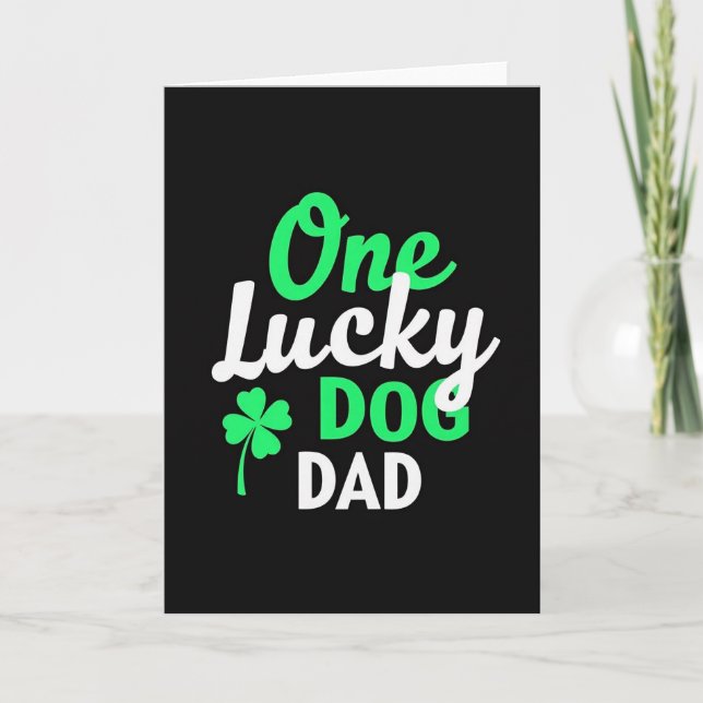 Tarjeta de Felicitación para Papá de Perro Afortun (Anverso)