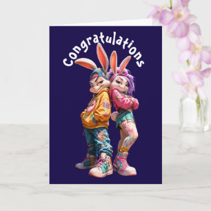 Tarjeta de Felicitación para Pareja Adolescente de