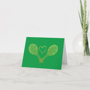 Tarjeta de felicitación para pareja de tenis román