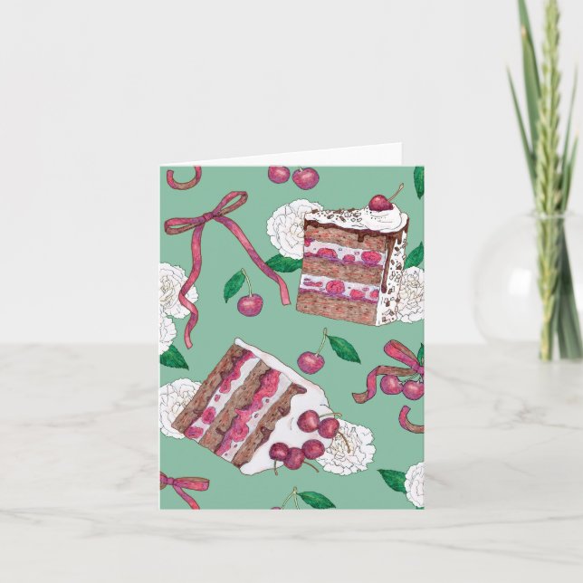 Tarjeta de felicitación para pasteles de la Selva  (Anverso)