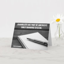 Tarjeta de felicitación para periodistas del siste