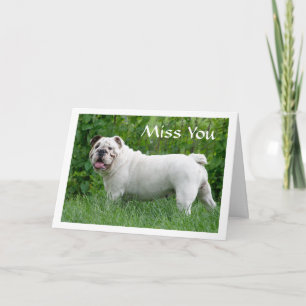 Tarjeta de Felicitación para Perro Bulldog Inglés