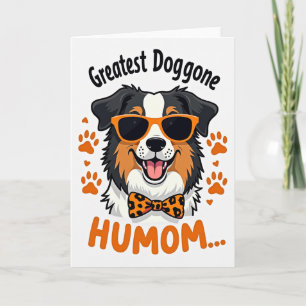 Tarjeta de felicitación para perro crujiente