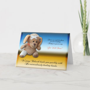 Tarjeta de felicitación para perro "Get Well Dog"