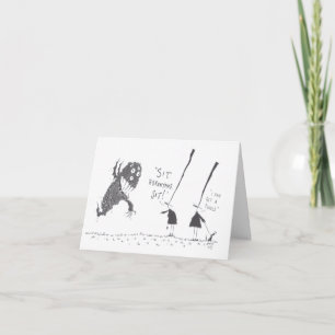 Tarjeta de felicitación para perro nueva