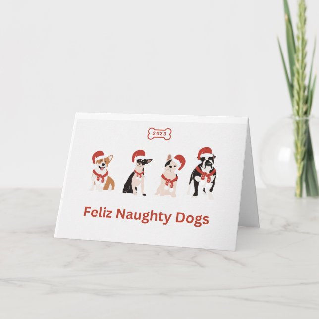 Tarjeta de felicitación para perros traviesos Feli (Anverso)