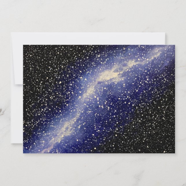 Tarjeta de felicitación para pintura de galaxia (Anverso)