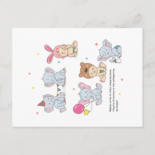 Tarjeta de felicitación para recién nacido (Anverso)