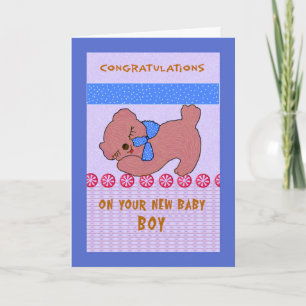Tarjeta de felicitación para Recién nacido Boy