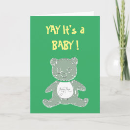 Tarjeta de felicitación para recién nacido neutra 