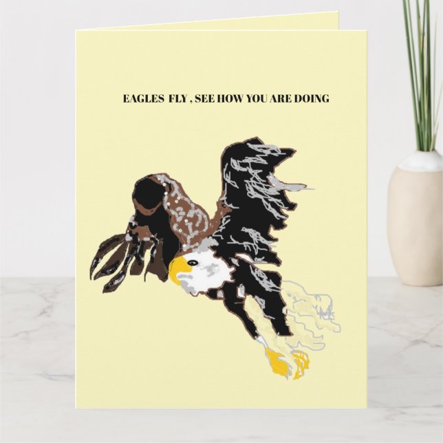 Tarjeta de felicitación para recuperarse : Águila  (Anverso)