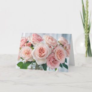 Tarjeta de felicitación para rosas