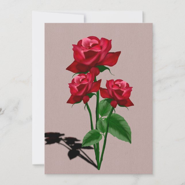 Tarjeta de felicitación para rosas (Anverso)
