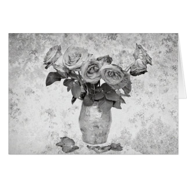 Tarjeta de felicitación para rosas (Anverso (Horizontal))