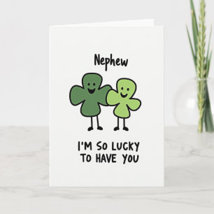 Tarjeta de Felicitación para Sobrino Afortunado