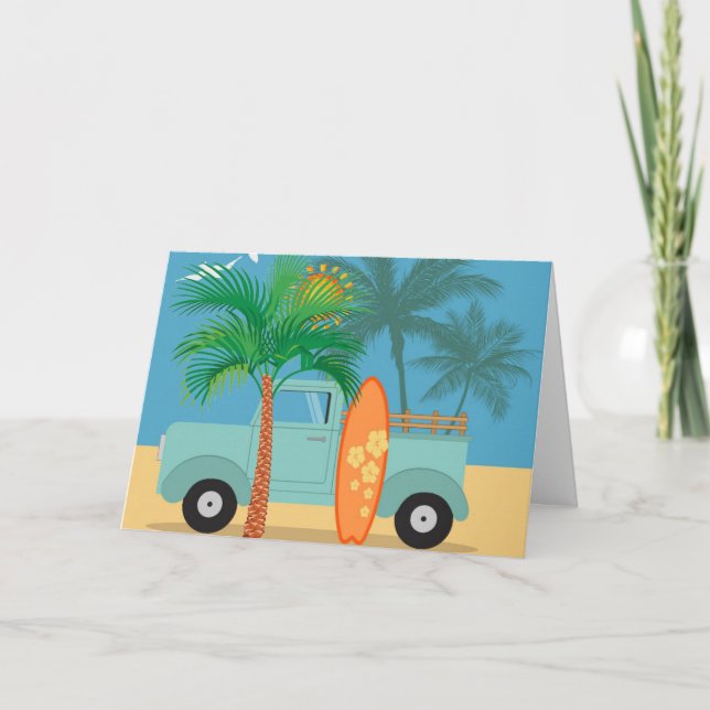 Tarjeta de felicitación para surfistas (Anverso)