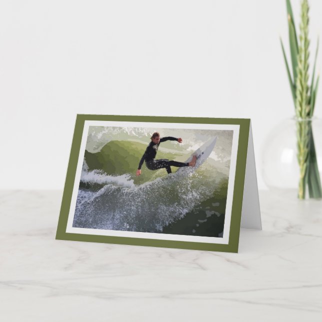 Tarjeta de felicitación para surfistas de Californ (Anverso)