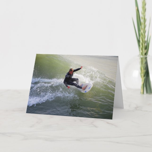Tarjeta de felicitación para surfistas de Californ (Anverso)