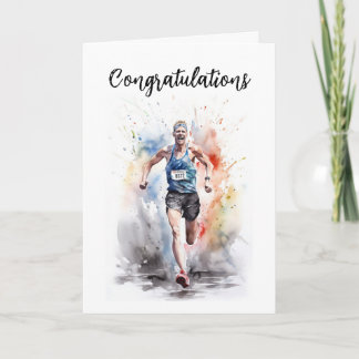 Tarjeta de felicitación para un corredor de marató