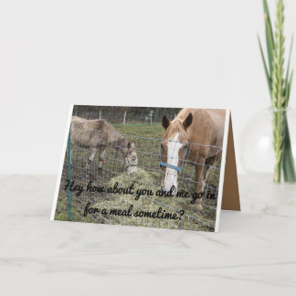 Tarjeta de felicitación para una cita.