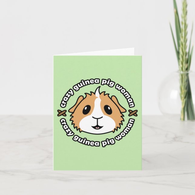 Tarjeta de felicitación para una mujer de cerdo de (Anverso)