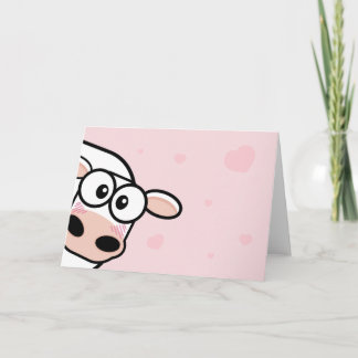 Tarjeta de felicitación para vacas y corazones rui