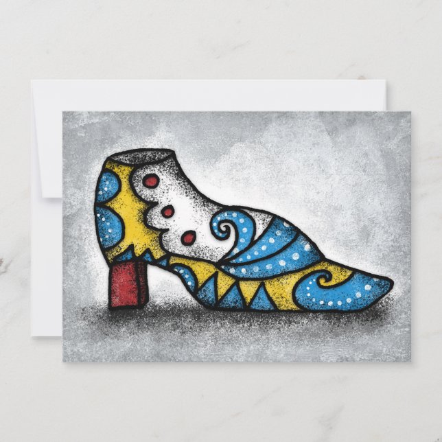 Tarjeta de felicitación para zapatos victorianos (Anverso)