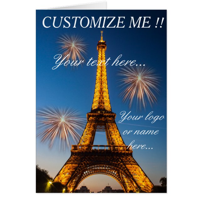 Tarjeta de felicitación París - Torre Eiffel #1 (Frente)