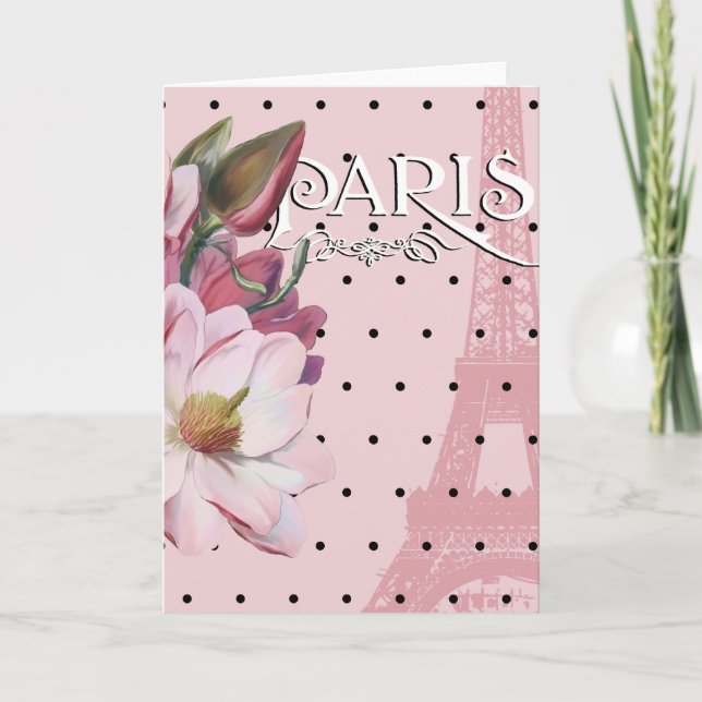 Tarjeta de felicitación parisiense de la magnolia (Anverso)