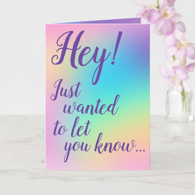 Tarjeta de felicitación Pastel Rainbow Compliment (Orquídea)