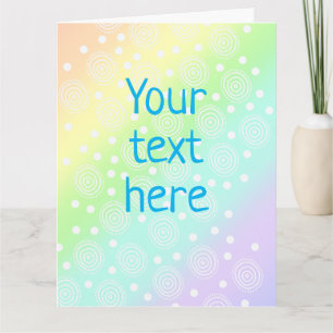 Tarjeta de felicitación Pastel Rainbow personaliza