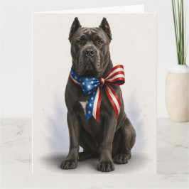 Tarjeta de Felicitación Patriótica Cane Corso