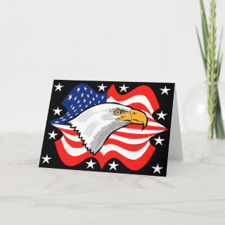 Tarjeta de felicitación patriótica de la bandera