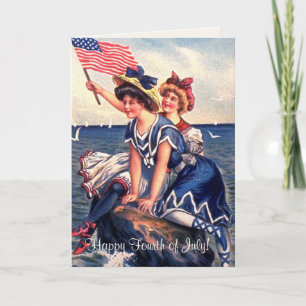 Tarjeta de felicitación patriótica de los