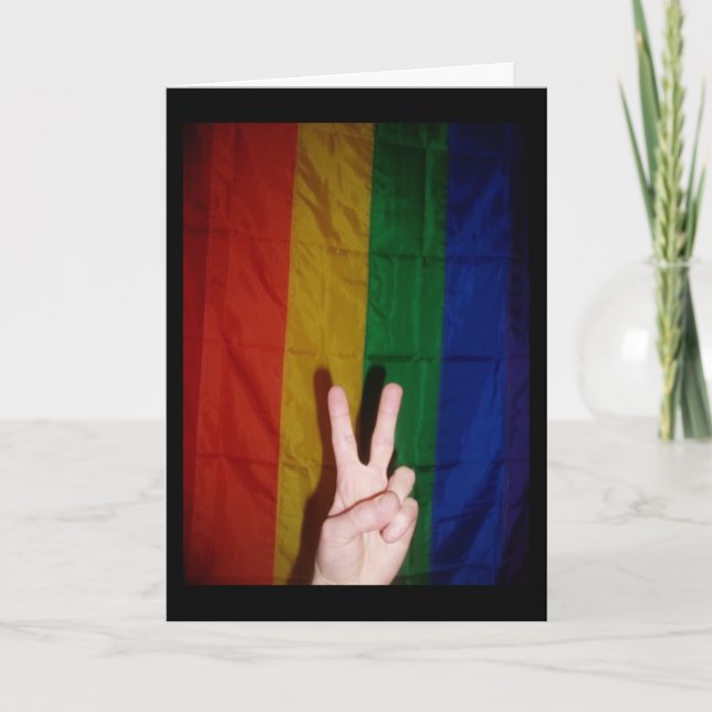 Tarjeta de felicitación "Paz y Orgullo" (Anverso)
