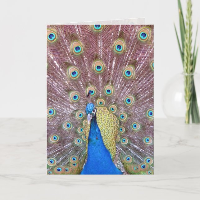 Tarjeta de felicitación Peacock (Anverso)