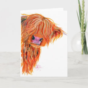 Tarjeta de felicitación 'Peekaboo' para vaca de Hi